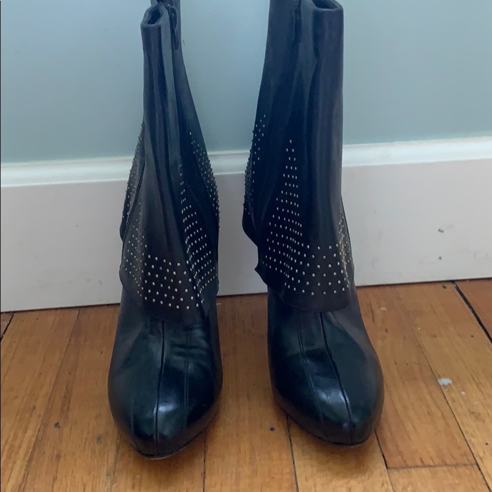 Black stud boots